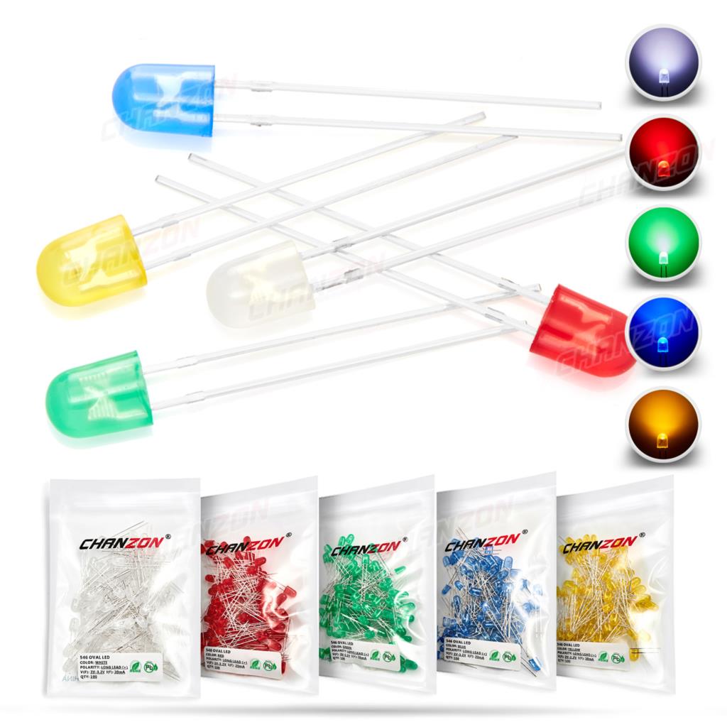 100Pcs 5mm Oval LED Diode 546  - Hobby Is Science ulasan dan harga
